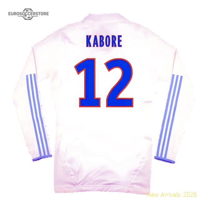 Marseille 2011-12 Player Spec Long Sleeve Home Shirt ((Excellent) L) (Kabore 12)-PitchVibe Kits
